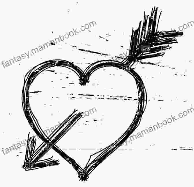A Pen And Ink Drawing Of A Heart With An Arrow Through It, With The Words 'Unrequited Love' Written Above It. The Exquisite Pain Of The Unrequited: Poems