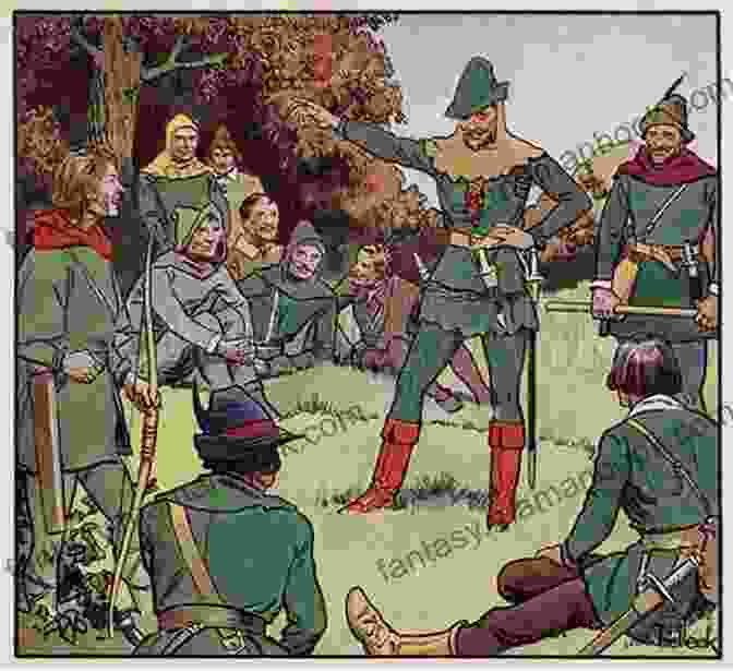Robin Hood And His Trusted Band Of Merry Men, Standing Shoulder To Shoulder In The Heart Of Sherwood Forest. Grail Knight: A Novel Of Robin Hood (The Outlaw Chronicles 5)