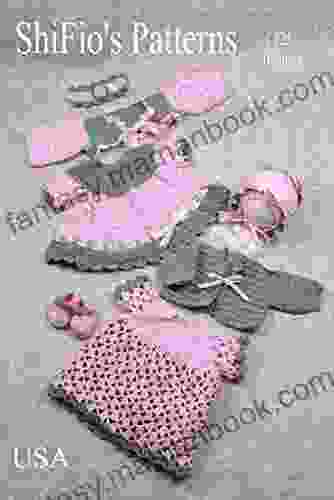 Crochet Pattern CP25 2 Dresses Shrug Cardigan Shoes Bonnet Headband 0 3mths USA Terminology